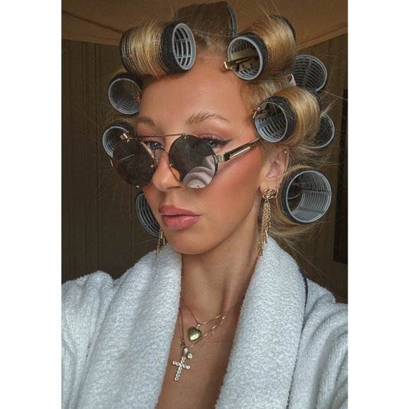 Retro Modern Steampunk Round Silver Metal Frame and Lens Fashion Sunglasses NEW - Picture 2 of 5